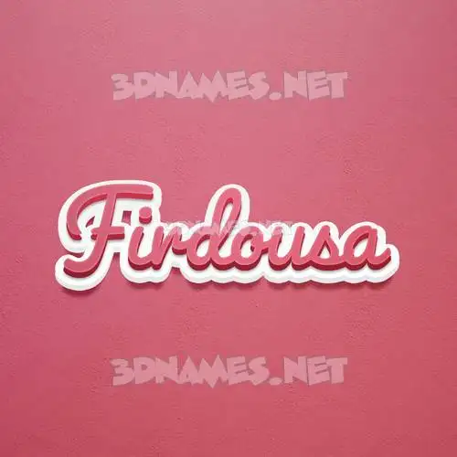 firdousa in Red Scribble style - 3D name wallpaper firdousa in Red Scribble style - 3D name wallpaper