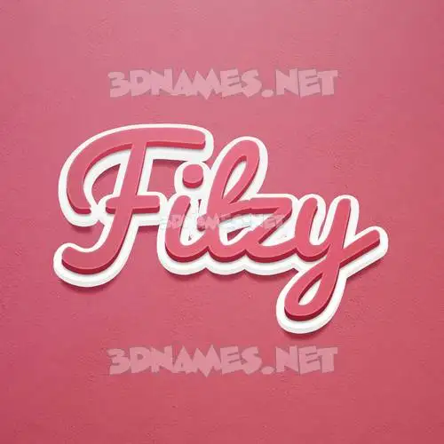fitzy in Red Scribble style - 3D name wallpaper
