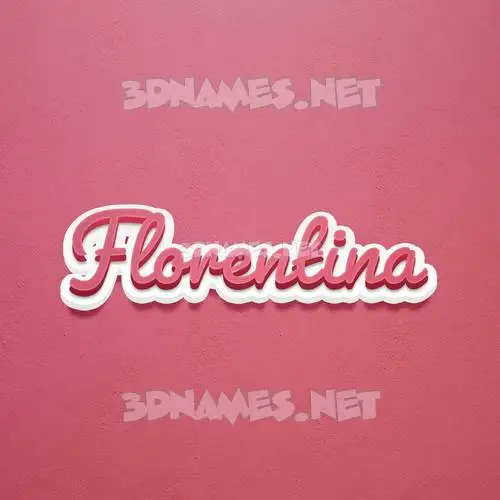 florentina in Red Scribble style - 3D name wallpaper