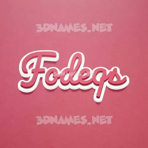fodeqs in Red Scribble style - 3D name wallpaper