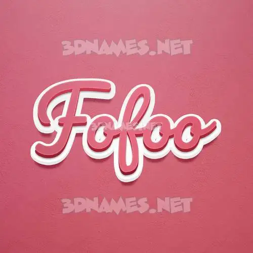 fofoo in Red Scribble style - 3D name wallpaper fofoo in Red Scribble style - 3D name wallpaper