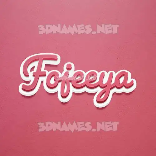 fojeeya in Red Scribble style - 3D name wallpaper