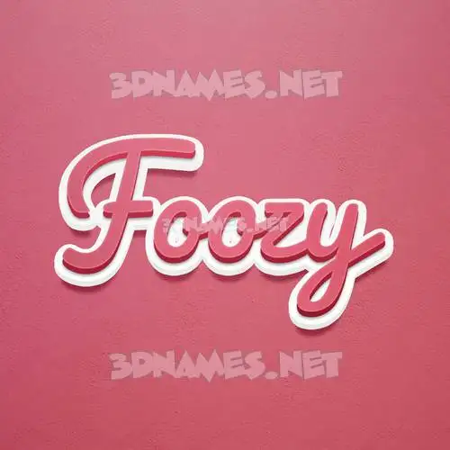 foozy in Red Scribble style - 3D name wallpaper