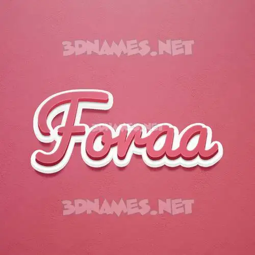 foraa in Red Scribble style - 3D name wallpaper foraa in Red Scribble style - 3D name wallpaper