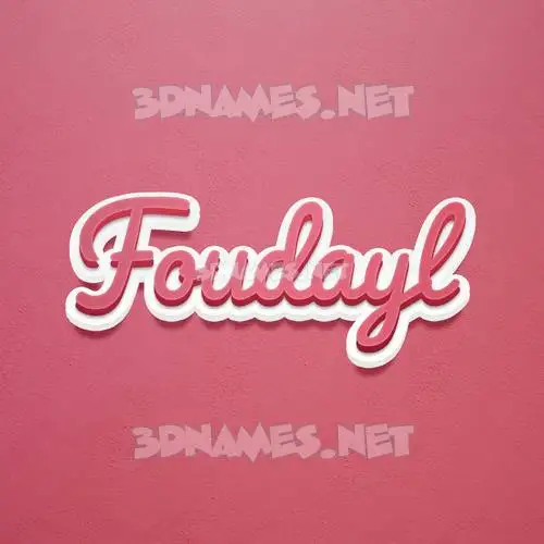 foudayl in Red Scribble style - 3D name wallpaper foudayl in Red Scribble style - 3D name wallpaper