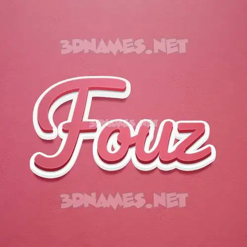 fouz in Red Scribble style - 3D name wallpaper fouz in Red Scribble style - 3D name wallpaper