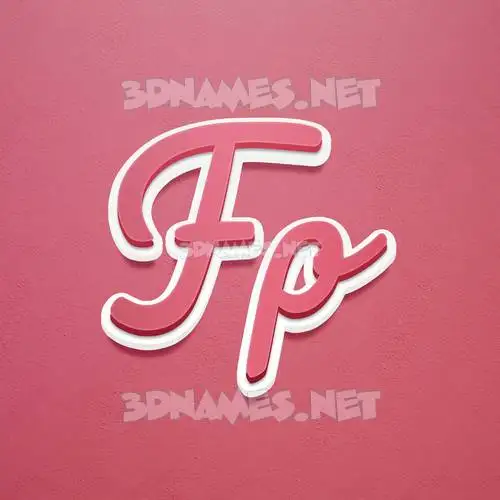 fp in Red Scribble style - 3D name wallpaper fp in Red Scribble style - 3D name wallpaper