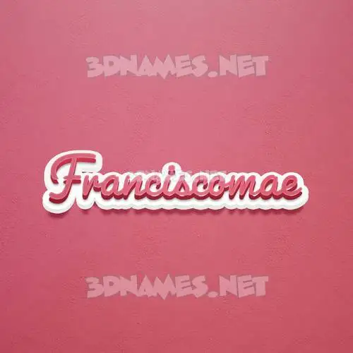 franciscomae in Red Scribble style - 3D name wallpaper