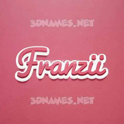 franzii in Red Scribble style - 3D name wallpaper