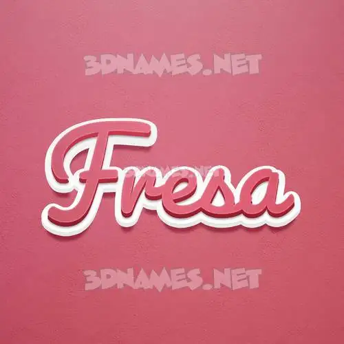 fresa in Red Scribble style - 3D name wallpaper fresa in Red Scribble style - 3D name wallpaper