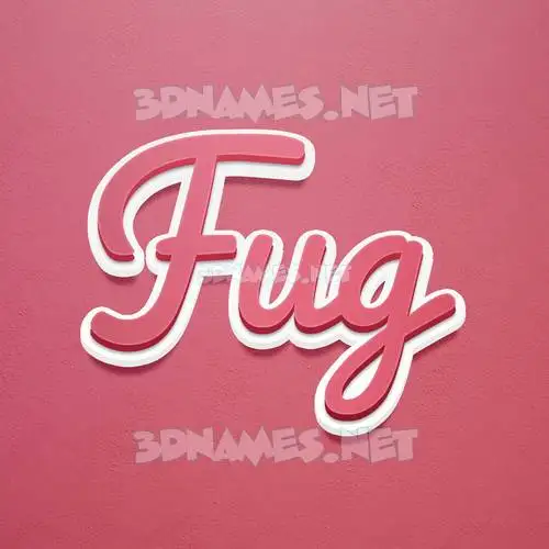 fug in Red Scribble style - 3D name wallpaper fug in Red Scribble style - 3D name wallpaper