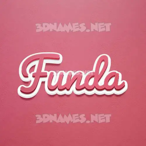 funda in Red Scribble style - 3D name wallpaper