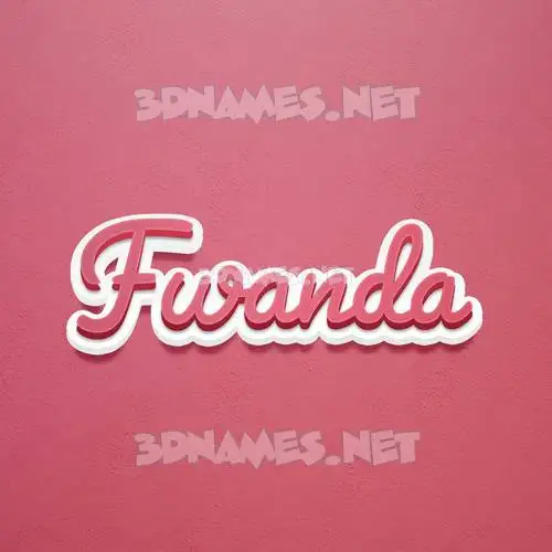 fwanda in Red Scribble style - 3D name wallpaper