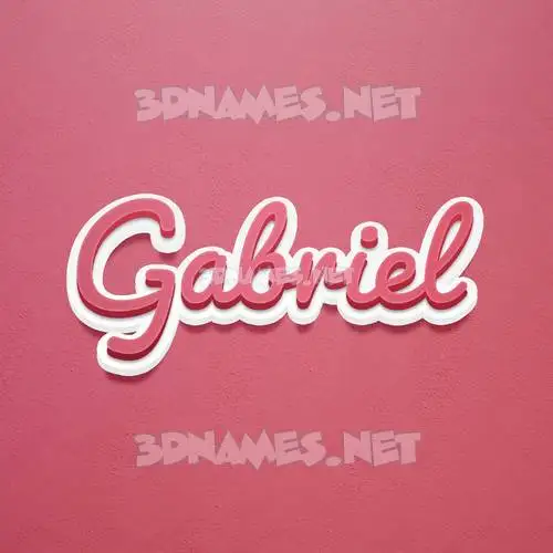 gabriel in Red Scribble style - 3D name wallpaper