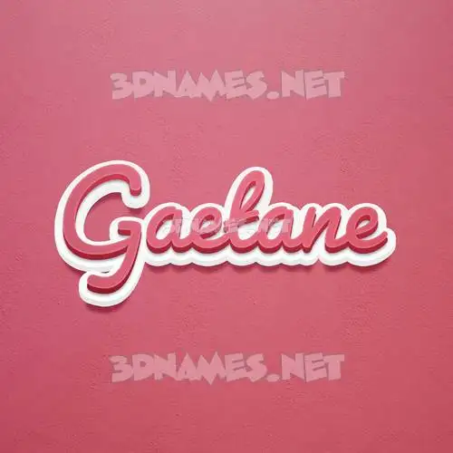 gaetane in Red Scribble style - 3D name wallpaper
