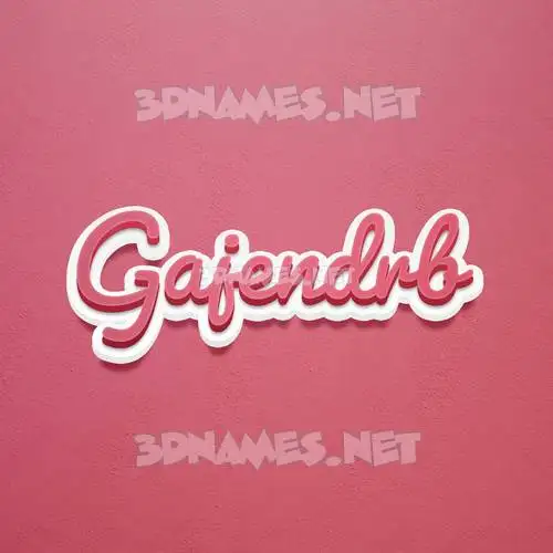 gajendrb in Red Scribble style - 3D name wallpaper