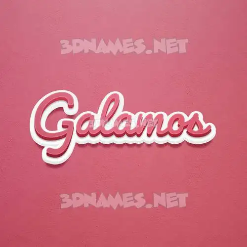 galamos in Red Scribble style - 3D name wallpaper
