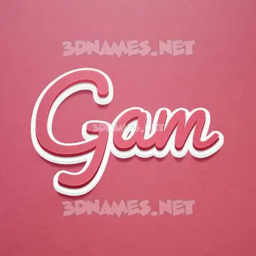 gam in Red Scribble style - 3D name wallpaper gam in Red Scribble style - 3D name wallpaper