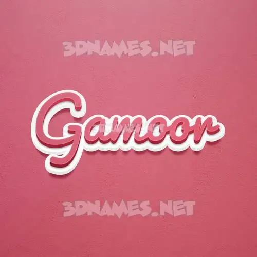 gamoor in Red Scribble style - 3D name wallpaper