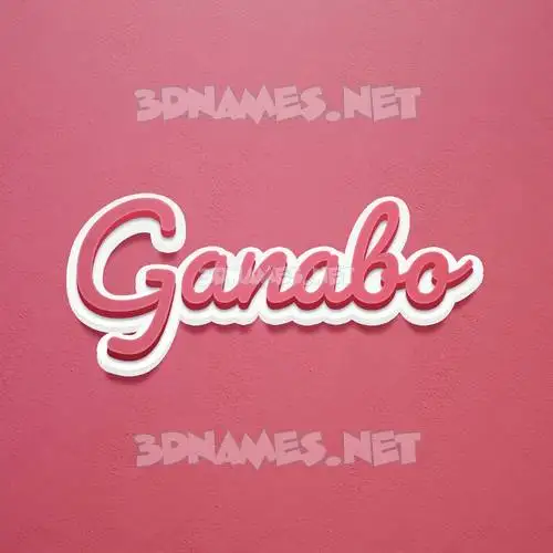 ganabo in Red Scribble style - 3D name wallpaper ganabo in Red Scribble style - 3D name wallpaper