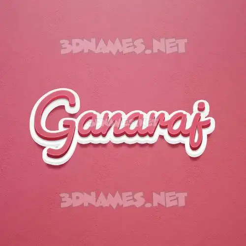 ganaraj in Red Scribble style - 3D name wallpaper