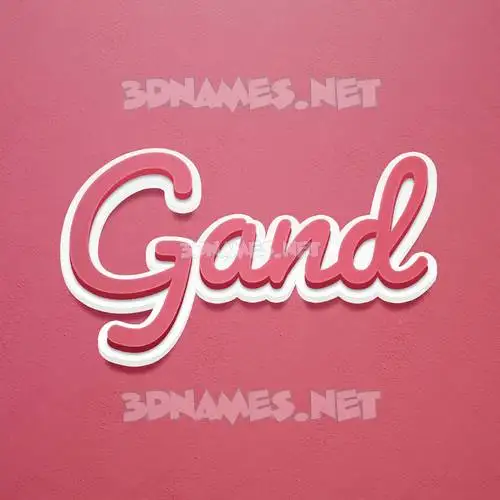 gand in Red Scribble style - 3D name wallpaper gand in Red Scribble style - 3D name wallpaper