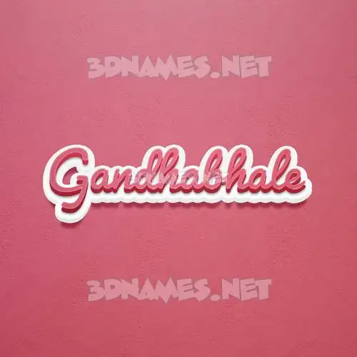 gandhabhale in Red Scribble style - 3D name wallpaper