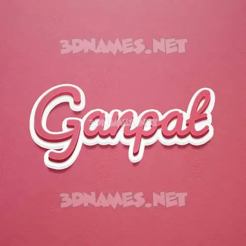 ganpat in Red Scribble style - 3D name wallpaper ganpat in Red Scribble style - 3D name wallpaper