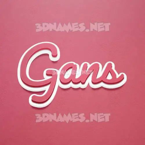 gans in Red Scribble style - 3D name wallpaper gans in Red Scribble style - 3D name wallpaper