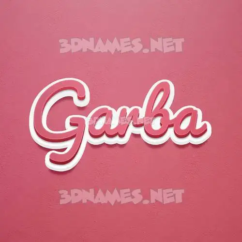 garba in Red Scribble style - 3D name wallpaper