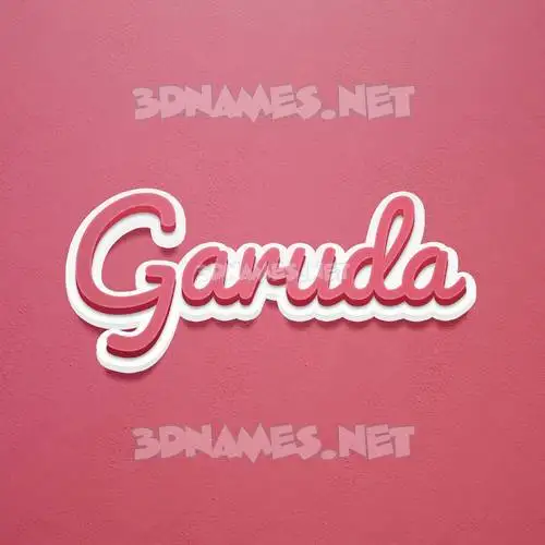 garuda in Red Scribble style - 3D name wallpaper garuda in Red Scribble style - 3D name wallpaper