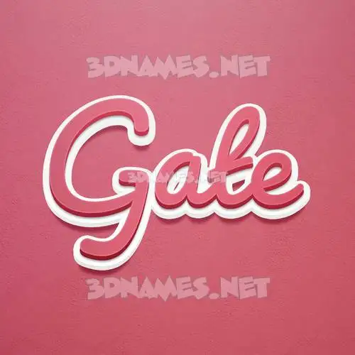 gate in Red Scribble style - 3D name wallpaper gate in Red Scribble style - 3D name wallpaper
