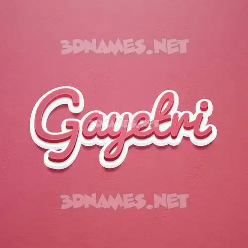 gayetri in Red Scribble style - 3D name wallpaper