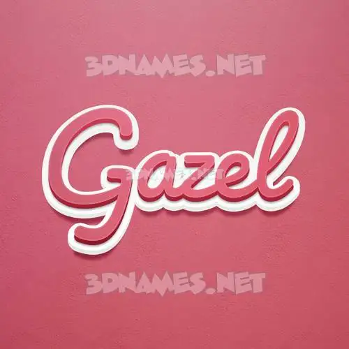 gazel in Red Scribble style - 3D name wallpaper gazel in Red Scribble style - 3D name wallpaper