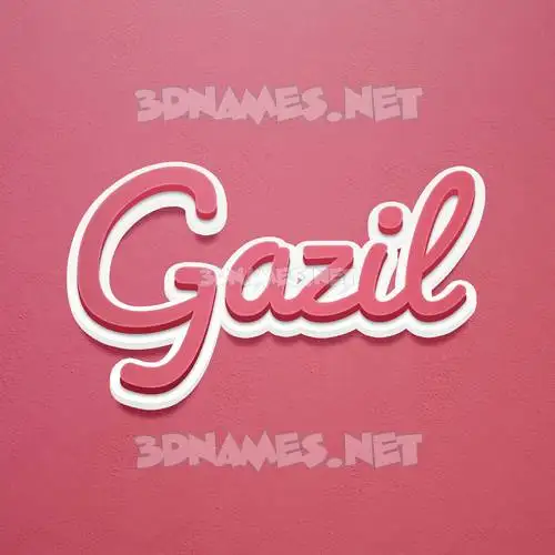 gazil in Red Scribble style - 3D name wallpaper gazil in Red Scribble style - 3D name wallpaper