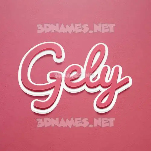 gely in Red Scribble style - 3D name wallpaper
