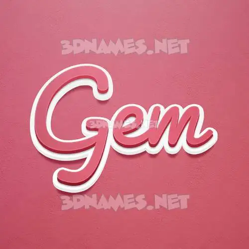 gem in Red Scribble style - 3D name wallpaper gem in Red Scribble style - 3D name wallpaper