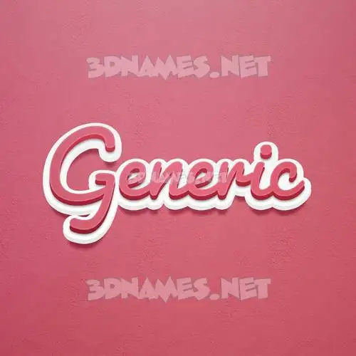 generic in Red Scribble style - 3D name wallpaper