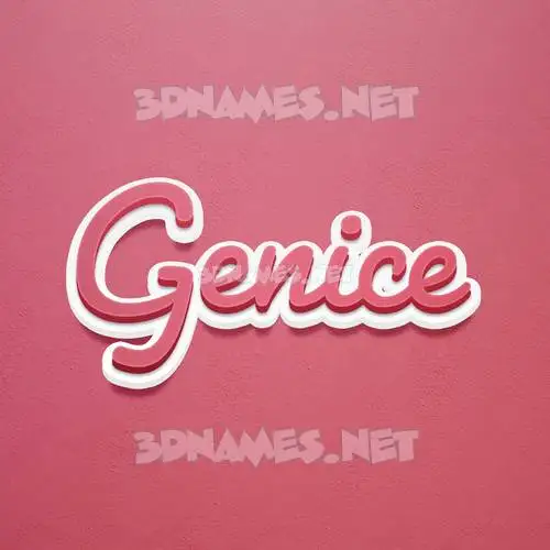 genice in Red Scribble style - 3D name wallpaper genice in Red Scribble style - 3D name wallpaper