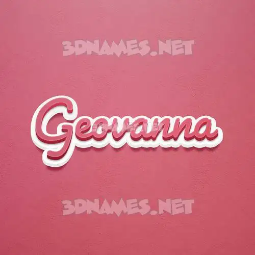 geovanna in Red Scribble style - 3D name wallpaper