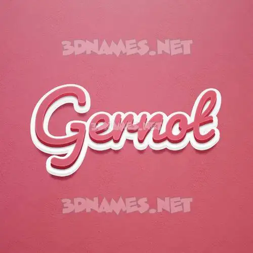 gernot in Red Scribble style - 3D name wallpaper