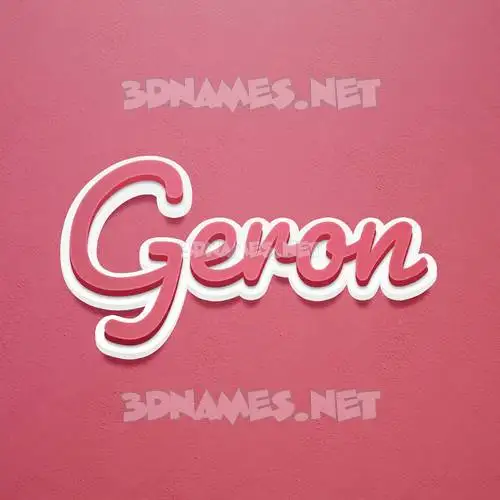 geron in Red Scribble style - 3D name wallpaper geron in Red Scribble style - 3D name wallpaper