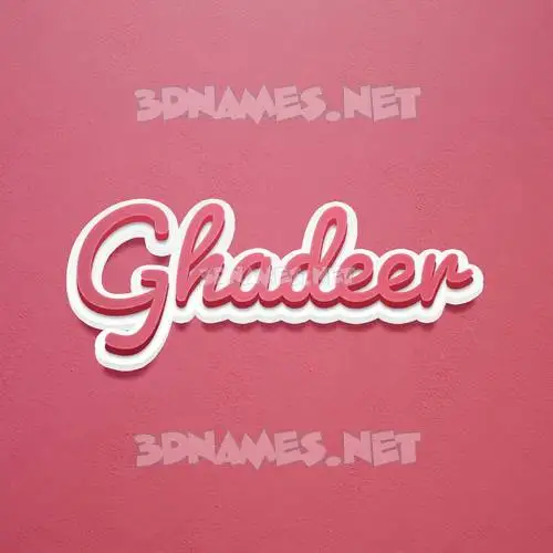 ghadeer in Red Scribble style - 3D name wallpaper ghadeer in Red Scribble style - 3D name wallpaper