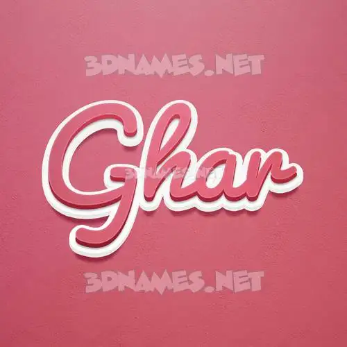 ghar in Red Scribble style - 3D name wallpaper ghar in Red Scribble style - 3D name wallpaper
