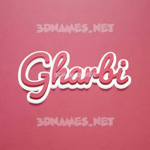 gharbi in Red Scribble style - 3D name wallpaper gharbi in Red Scribble style - 3D name wallpaper