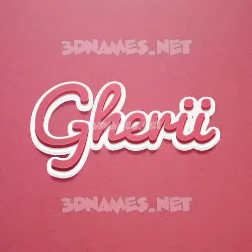 gherii in Red Scribble style - 3D name wallpaper gherii in Red Scribble style - 3D name wallpaper
