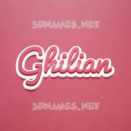 ghilian in Red Scribble style - 3D name wallpaper ghilian in Red Scribble style - 3D name wallpaper