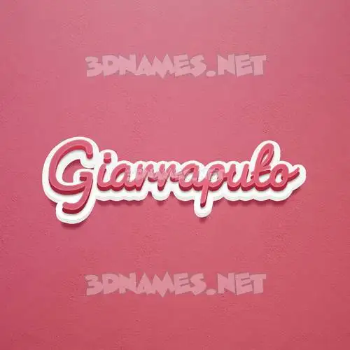 giarraputo in Red Scribble style - 3D name wallpaper