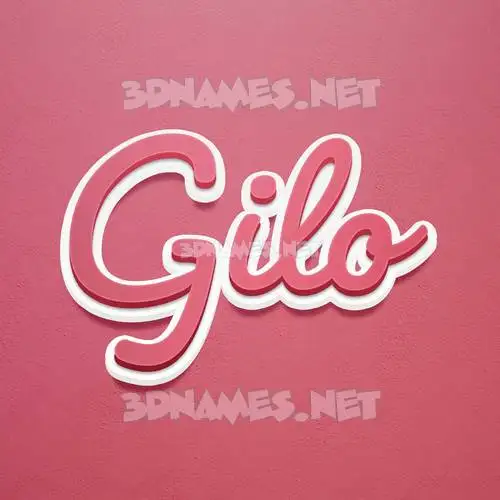 gilo in Red Scribble style - 3D name wallpaper