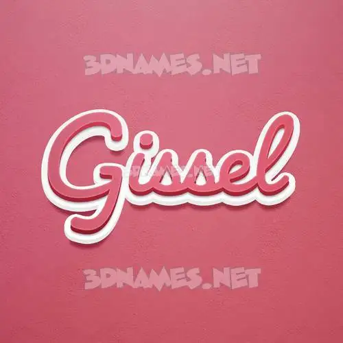 gissel in Red Scribble style - 3D name wallpaper